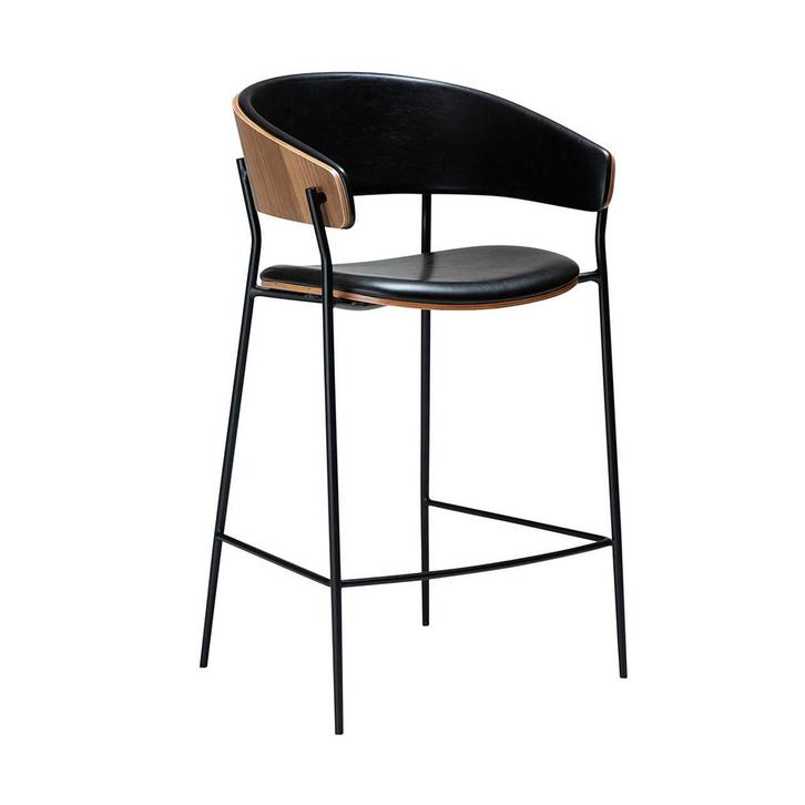 *WOONWINKEL* Dan-Form Crib Barkruk Gebogen Walnoot, Huis en Inrichting, Barkrukken, Nieuw, Verzenden