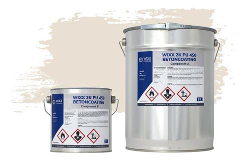Wixx 2K PU 450 Betoncoating RAL 9001 | Crèmewit 10L, Doe-het-zelf en Verbouw, Verf, Beits en Lak, Verf, Wit, Nieuw, 5 tot 10 liter