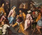 Scuola italo-fiamminga (XVII) - Adorazione dei Magi, Antiek en Kunst, Kunst | Schilderijen | Klassiek