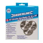 Silverline Cirkelzaagblad set - 165 mm - TCT tanden - Inc..., Ophalen of Verzenden, Nieuw