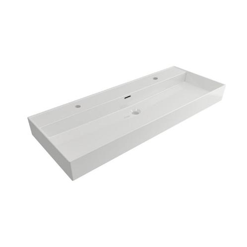 Wastafel Plieger Kansas 2 Kraangaten 120x46,6 cm met, Doe-het-zelf en Verbouw, Sanitair, Overige typen, Nieuw, Ophalen of Verzenden