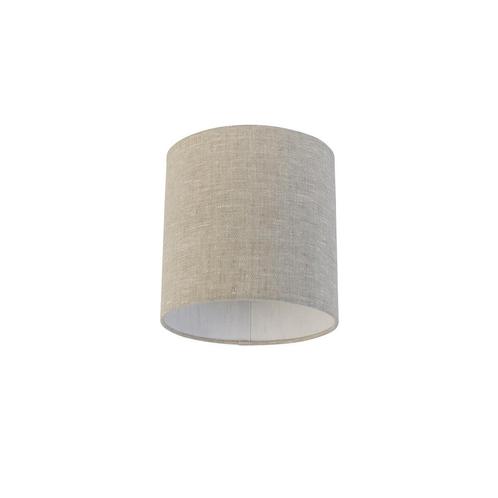 Stoffen lampenkap lichtgrijs cilinder 20/20/20, Huis en Inrichting, Lampen | Lampenkappen, Minder dan 25 cm, Overige vormen, Grijs