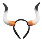 Verkleed diadeem met stieren/koeien hoorns - Haarbanden, Ophalen of Verzenden, Nieuw