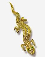 Broche - 18 karaat Geel goud, Prachtige vintage 18K gouden