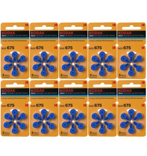 Kodak Hoorbatterij Kodak Hearing Aid 675 blauw (60 stuks), Diversen, Verpleegmiddelen, Nieuw, Ophalen of Verzenden
