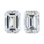 2 pcs Diamant  (Natuurlijk)  - 2.01 ct - Smaragd - I - VVS1,, Nieuw