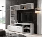 Wandmeubel - Betonlook - Wit - 170x42x171 - TV kast, Huis en Inrichting, Kasten | Wandmeubels, Verzenden, 150 tot 200 cm, Nieuw