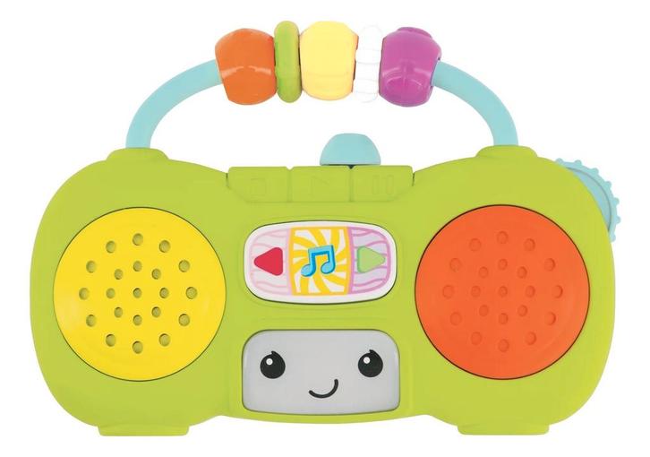 Infantino Music & Light Pretend Mini Boombox Rammelaar, Kinderen en Baby's, Speelgoed | Babyspeelgoed, Rammelaar, Nieuw, Verzenden