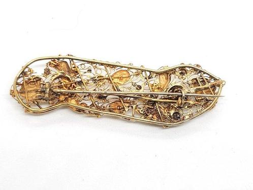 Broche - 18 karaat Geel goud, Sieraden, Tassen en Uiterlijk, Antieke sieraden