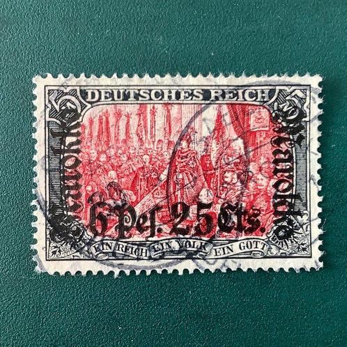 Duits postkantoor in Marokko 1911 - 6 Peseta 25 cent, Postzegels en Munten, Postzegels | Europa | Duitsland
