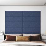vidaXL Wandpanelen 12 st 3,24 m² 90x30 cm stof blauw, Verzenden, Nieuw