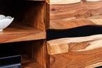 Hangend tv-meubel AMAZONAS 160cm bruin Sheesham massief hout, Nieuw, Ophalen of Verzenden