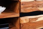 Hangend tv-meubel AMAZONAS 160cm bruin Sheesham massief hout, Ophalen of Verzenden, Nieuw
