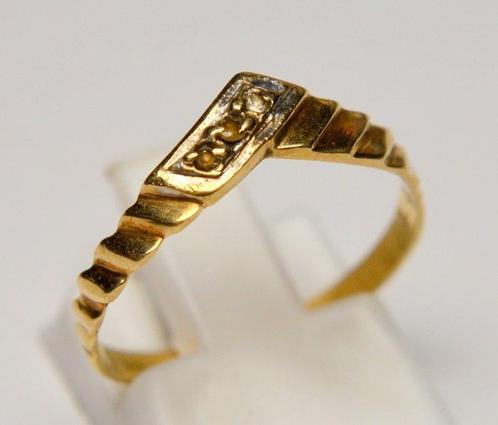 Zonder Minimumprijs - Ring - 14 karaat Geel goud Diamant, Sieraden, Tassen en Uiterlijk, Ringen