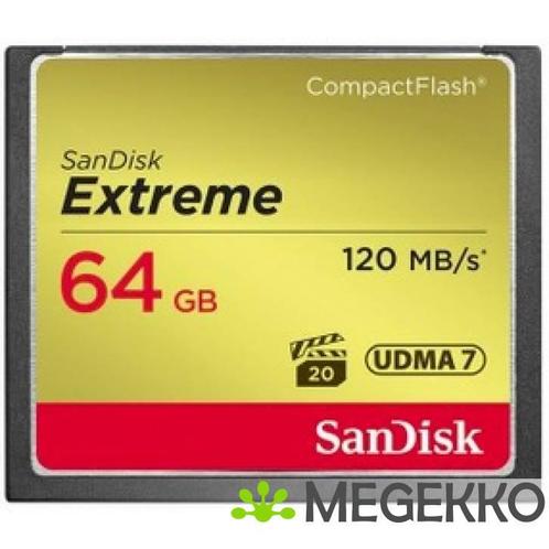 SanDisk Extreme 64GB CompactFlash Geheugenkaart, Computers en Software, RAM geheugen, Nieuw, Verzenden