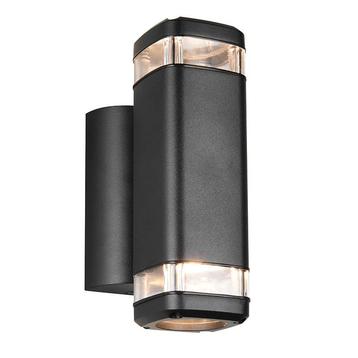 Zwarte up down wandlamp modern, Poonam, IP44 beschikbaar voor biedingen