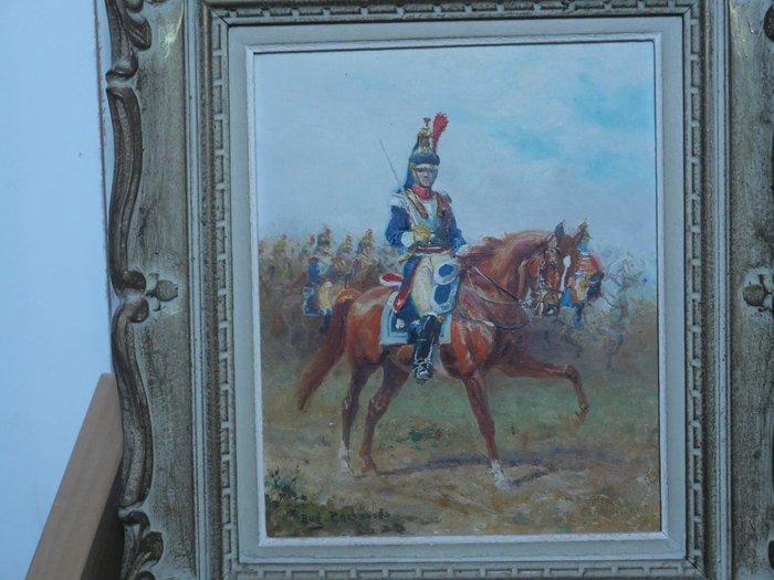 Eugène Péchaubès (1890-1967) - Officier de cuirassiers et, Antiek en Kunst, Kunst | Schilderijen | Klassiek