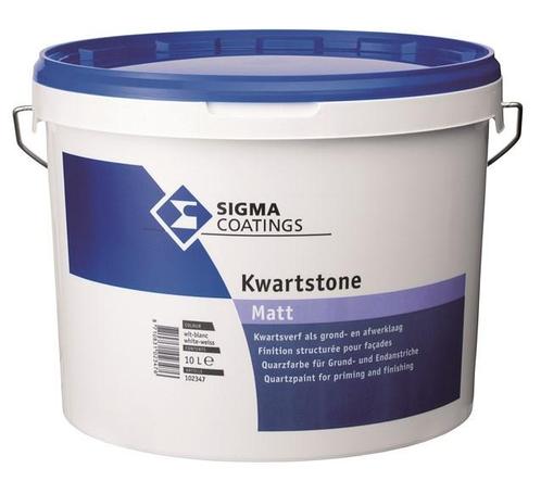 Sigma Kwartstone Matt - WIT - 10 liter (Professionele latex), Doe-het-zelf en Verbouw, Verf, Beits en Lak, Verf, Wit, Nieuw, 10 tot 15 liter