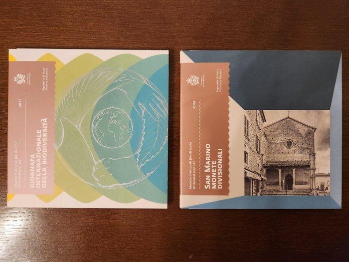 San Marino. Year Set (BU) 2021 (2 sets) (Zonder, Postzegels en Munten, Munten | Europa | Euromunten