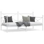 vidaXL Slaapbank zonder matras 100x190 cm staal wit, Huis en Inrichting, 100 cm, Eenpersoons, Verzenden, Wit