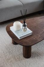 Japandi salontafel eiken hout - Walnoot - Organische vorm, Japandi, 50 tot 100 cm, Verzenden, Eikenhout