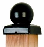 Paal-ornament bol zwart gecoat 71x71 mm - Eurofix, Nieuw, Verzenden