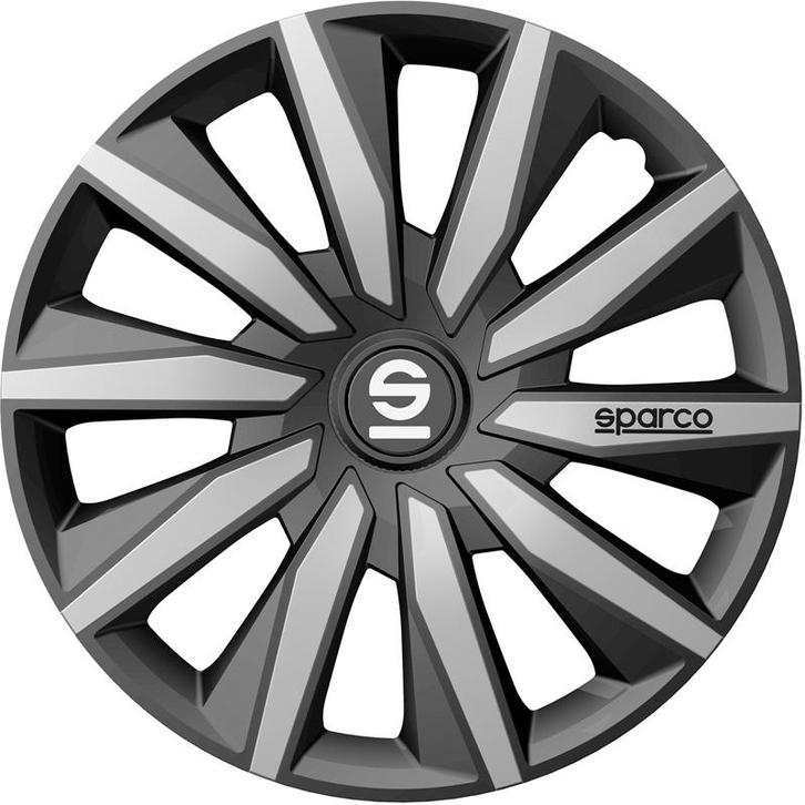 Sparco Wieldoppen setpen Milano - 14-inch - Grijs/Zilver - S, Auto diversen, Wieldoppen, Verzenden
