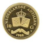 Gouden 10 gulden Nederlandse Antillen, Postzegels en Munten, Edelmetalen en Baren, Ophalen of Verzenden