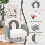 Trendmix Kinder Fauteuil Teddy Stof Grijs Regenboog -, Ophalen of Verzenden, Nieuw