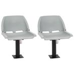 vidaXL 4-delige Bootstoelenset inklapbaar 48x51x41 cm grijs, Watersport en Boten, Verzenden, Nieuw