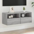 vidaXL Tv-wandmeubel 80x30x30 cm bewerkt hout grijs sonoma, Huis en Inrichting, Verzenden, Nieuw, Overige houtsoorten