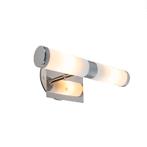 Moderne wandlamp chroom 2-lichts IP44 - Bath, Nieuw, Overige materialen, Modern