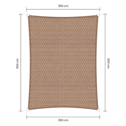 Rechthoek schaduwdoek - Zand - Waterdoorlatend - 3,5 x 5,0 m, Tuin en Terras, Schaduwdoeken, Ophalen of Verzenden