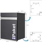 Brievenbus  - Wandbrievenbus - 44x35x58 cm - Antraciet - ML-, Tuin en Terras, Brievenbussen, Verzenden, Zo goed als nieuw