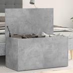 vidaXL Opbergkist 84x42x46 cm bewerkt hout betongrijs, Huis en Inrichting, Woonaccessoires | Kisten, Verzenden, Nieuw