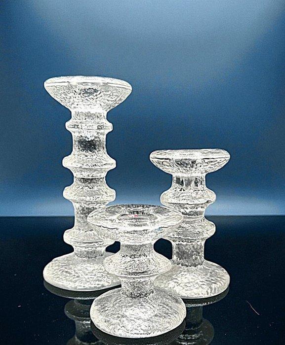 Iittala - Timo Sarpaneva - Kaarsenhouder (3) - Glas -, Antiek en Kunst, Antiek | Glas en Kristal