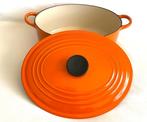 Le Creuset , Grote Oranje kleurig geëmailleerde gietijzeren, Antiek en Kunst
