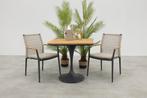 Lumino/Toscara stapelbare bistroset 80x80 cm. - Light, Verzenden, Nieuw, Hout, Tuinset