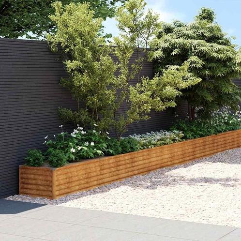 vidaXL Plantenbak verhoogd 1152x50x36 cm cortenstaal, Tuin en Terras, Bloembakken en Plantenbakken, 100 cm of meer, Nieuw, Metaal