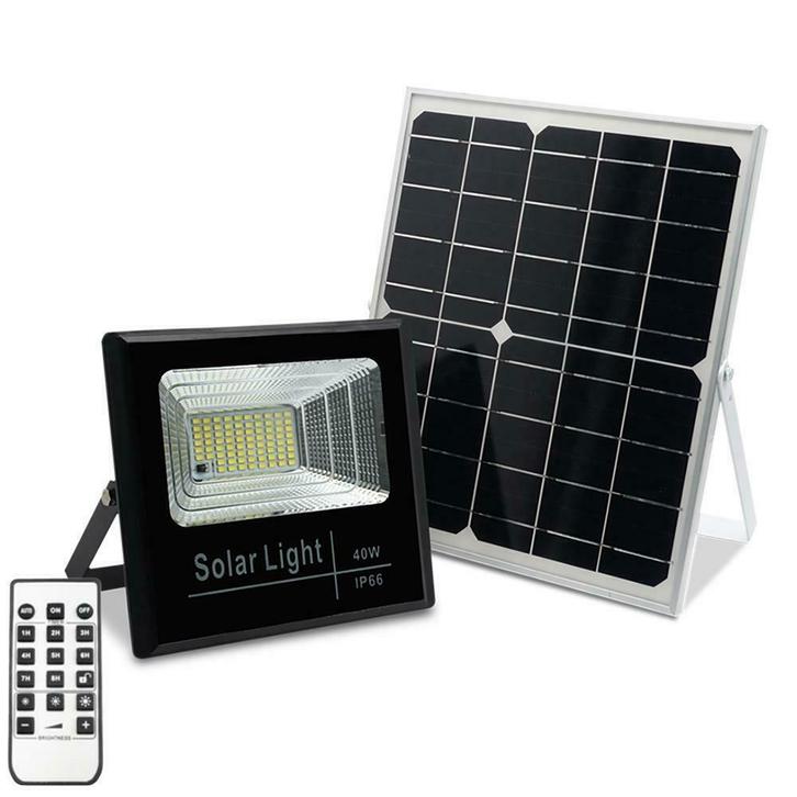 Solar LED breedstraler Capital II met los paneel  3 standen, Tuin en Terras, Buitenverlichting, Led, 50 tot 250 watt, Nieuw, Overige materialen