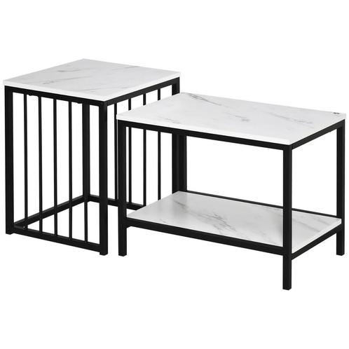 TRUUSK Bijzettafelset Van 2, Koffietafel, Set Tafels, Modern, Huis en Inrichting, Tafels | Salontafels, Nieuw, Verzenden