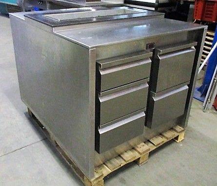 RVS Koelwerkbank, Saladette met 7 lades en een trekdeur,, Zakelijke goederen, Horeca | Keukenapparatuur, Gebruikt