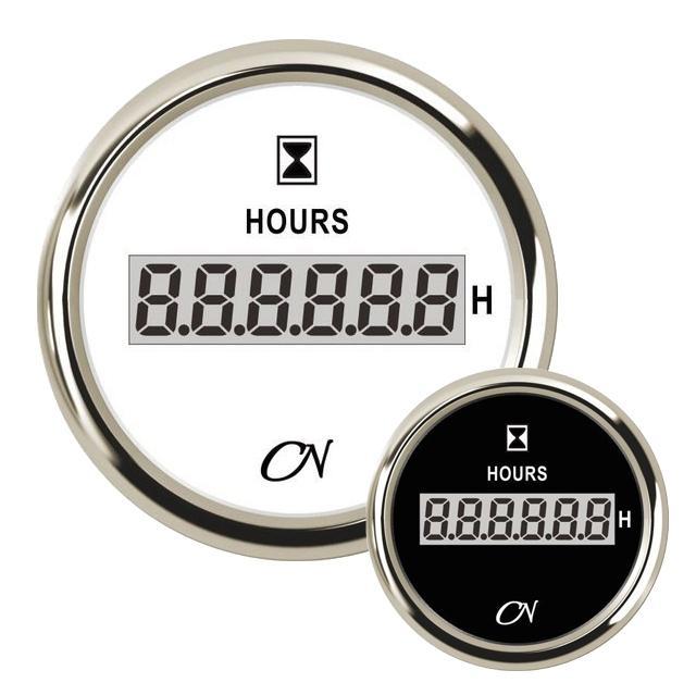 CN urenteller met Chromen ring Wit of Zwart-Wit, Watersport en Boten, Bootonderdelen, Nieuw, Ophalen of Verzenden