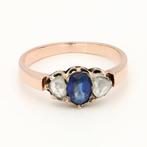 Ring - 18 karaat Roségoud Saffier - Diamant, Sieraden, Tassen en Uiterlijk, Ringen, Nieuw