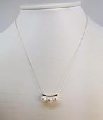 Halsketting - 18 karaat Geel goud - 6,5x7mm Akoya-parels, Sieraden, Tassen en Uiterlijk, Kettingen, Nieuw