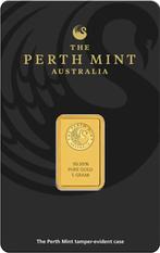 5 gram goudbaar - The Perth Mint met certificaat, Postzegels en Munten, Edelmetalen en Baren, Verzenden, Goud