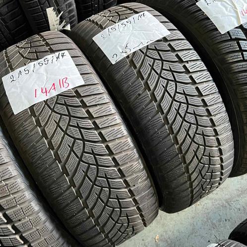 2 x Dunlop Winter Sport 5 215-55-17 Winterbanden 5mm, Auto-onderdelen, Banden en Velgen, 17 inch, Winterbanden, 215 mm, Personenwagen