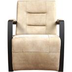 Leren fauteuil Magnificent - Kenia Taupe (taupe/bruin), Nieuw, Ophalen of Verzenden, 50 tot 75 cm, Industrieel, Modern