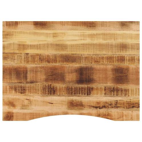vidaXL Bureaublad met ronding 100x80x2,5 cm massief ruw, Huis en Inrichting, Tafels | Eettafels, Nieuw, Verzenden