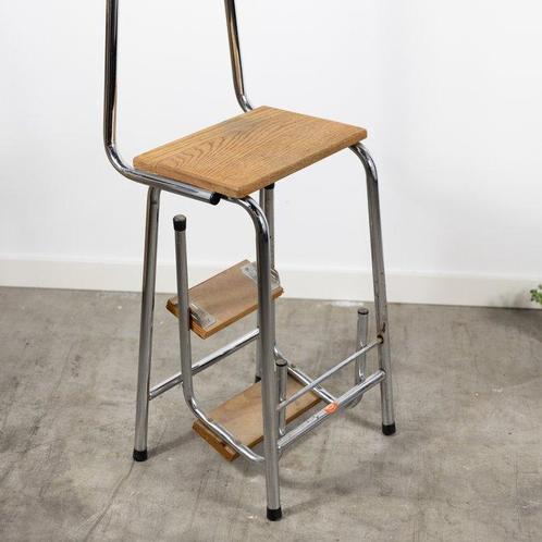 Brabantia - Trapje - 60s vintage keukentrap - Hout, Metaal, Antiek en Kunst, Antiek | Meubels | Stoelen en Banken